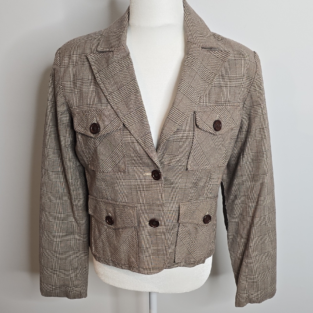 Plaid Brown Women's Jacket